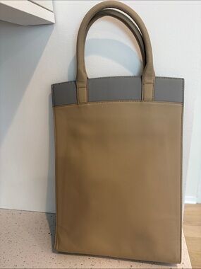 RARE‎ Tesla Design Collection Corsicana Leather Tote Laptop bag Purse